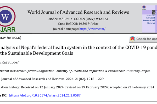 Health System in Federal Nepal Review