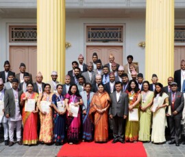 Nepal Vidhya Bhushan decoration ceremony 2016